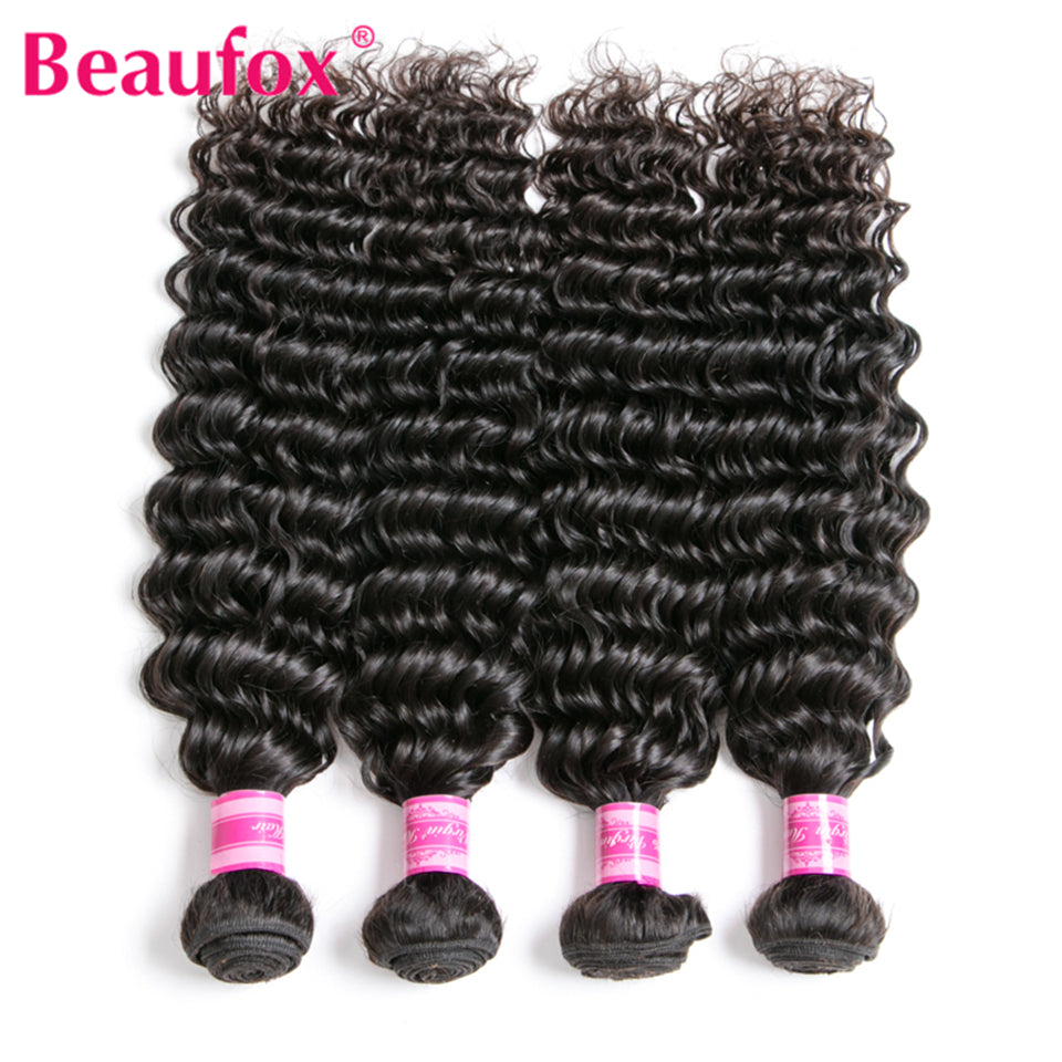 Brazilian Deep Wave Bundles With Closure Human Hair Bundles