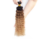 Blonde Natural Color Mongolian Kinky Curly Human Hair Bundles