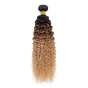 Blonde Natural Color Mongolian Kinky Curly Human Hair Bundles