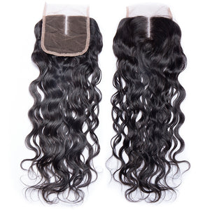 Water Wave Bundles with Closure 3 Bundles Human Hair