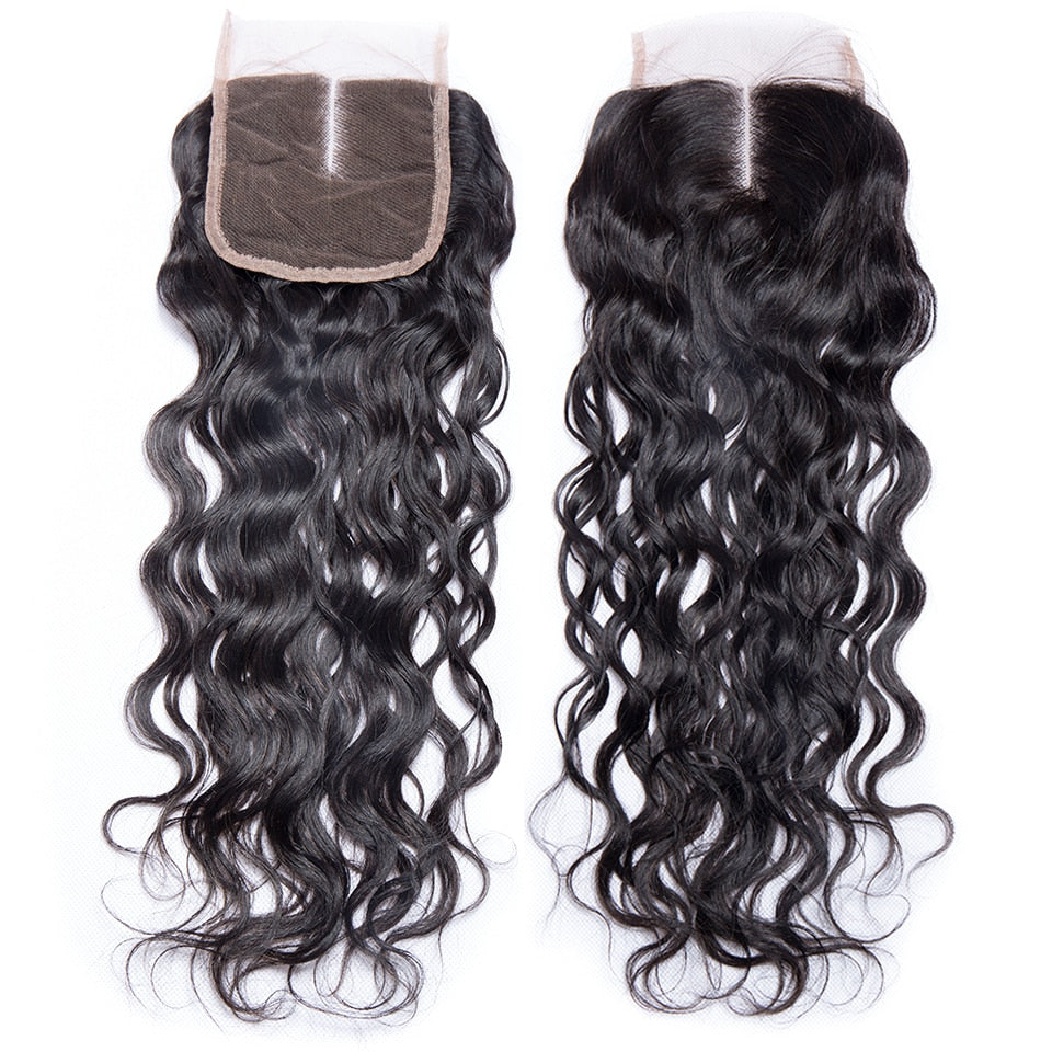 Water Wave Bundles with Closure 3 Bundles Human Hair