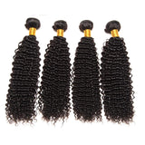 inky Curly Hair Bundles 100% Human Hair Bundles 4 or 3 Bundles