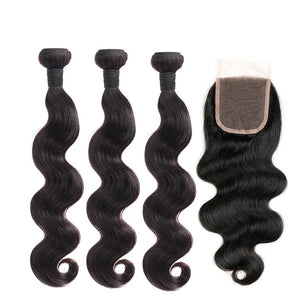 Brazilian Body Wave  Bundles With Closure