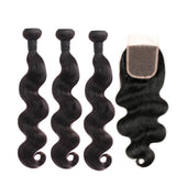 Brazilian Body Wave  Bundles With Closure