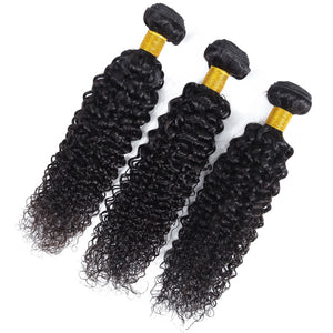 mongolian kinky curly hair 3/4 bundle Weave extension