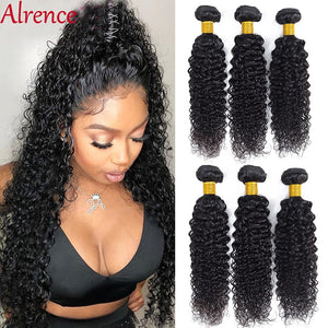mongolian kinky curly hair 3/4 bundle Weave extension