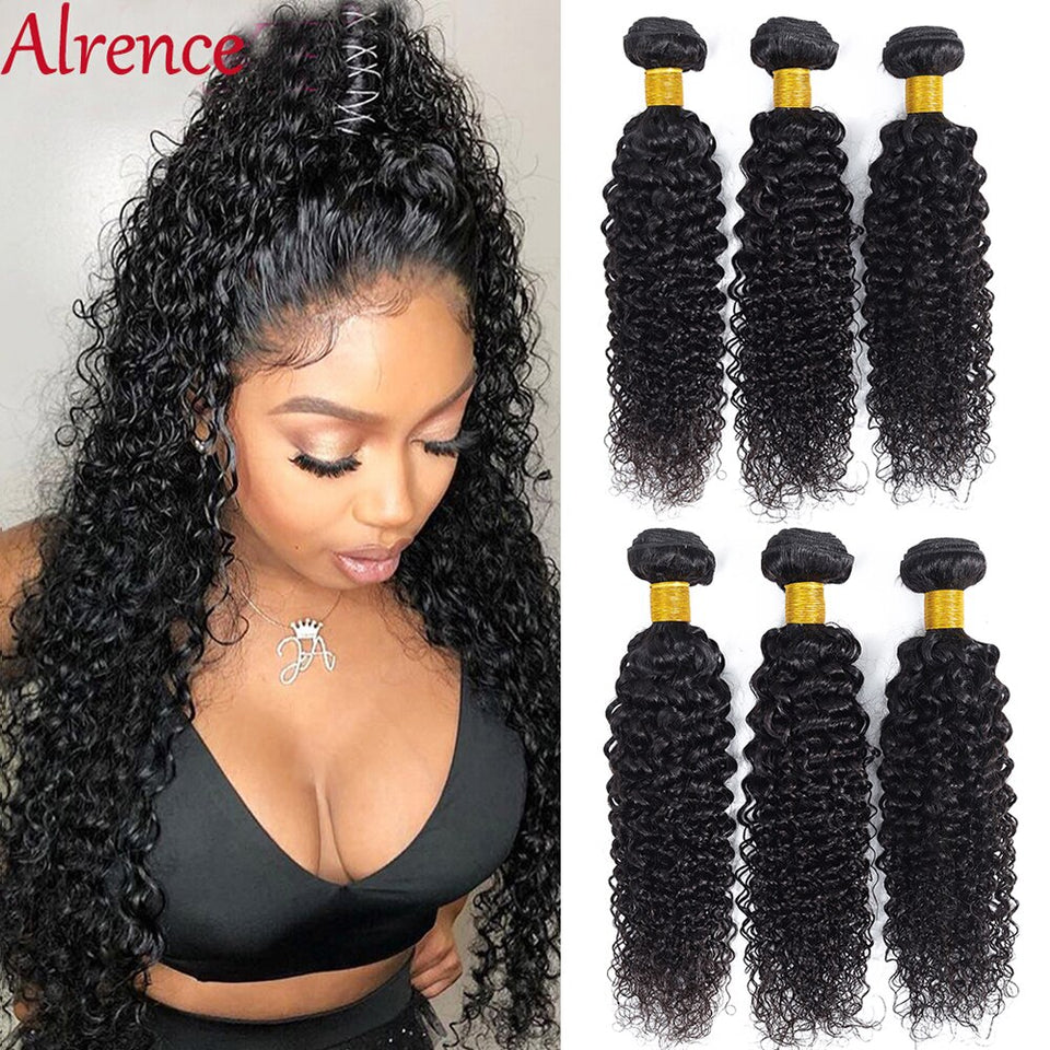 mongolian kinky curly hair 3/4 bundle Weave extension