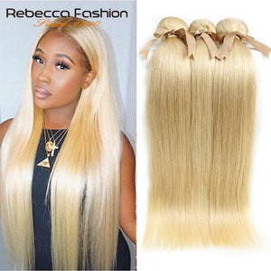 Indian Straight Hair Bundles 100% Remy Human Hair Extensions