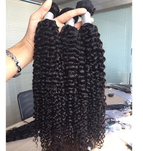 Mongolian Kinky Curly Hair Bundles Remy Human Hair Extensions