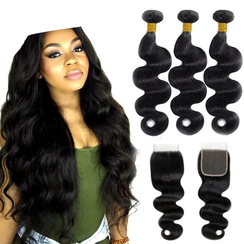 Body Wave Bundles With Closure Brazillian Hair Bundles