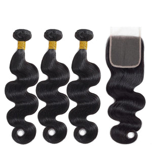 Body Wave Bundles With Closure Brazillian Hair Bundles
