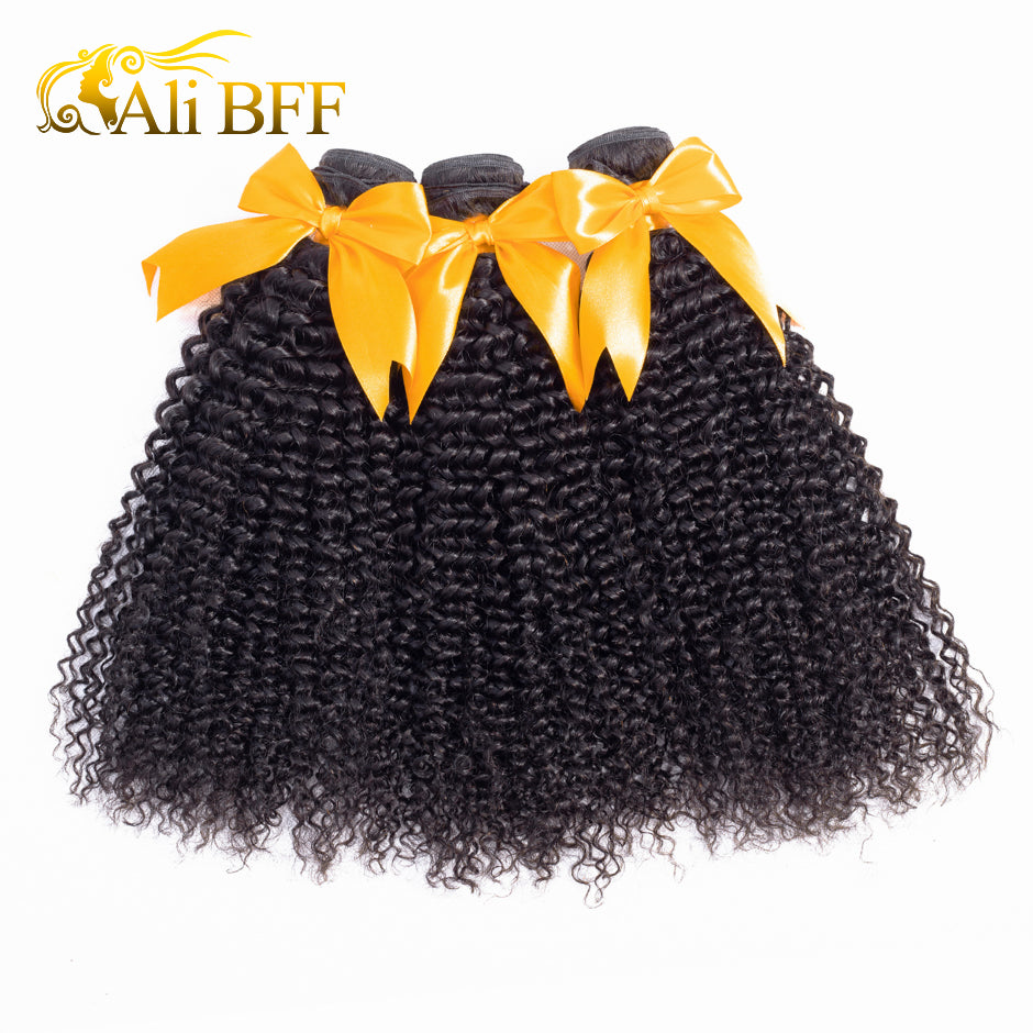 Mongolian Afro Kinky Curly Weave Hair Bundles 100% Human Hair Extensions
