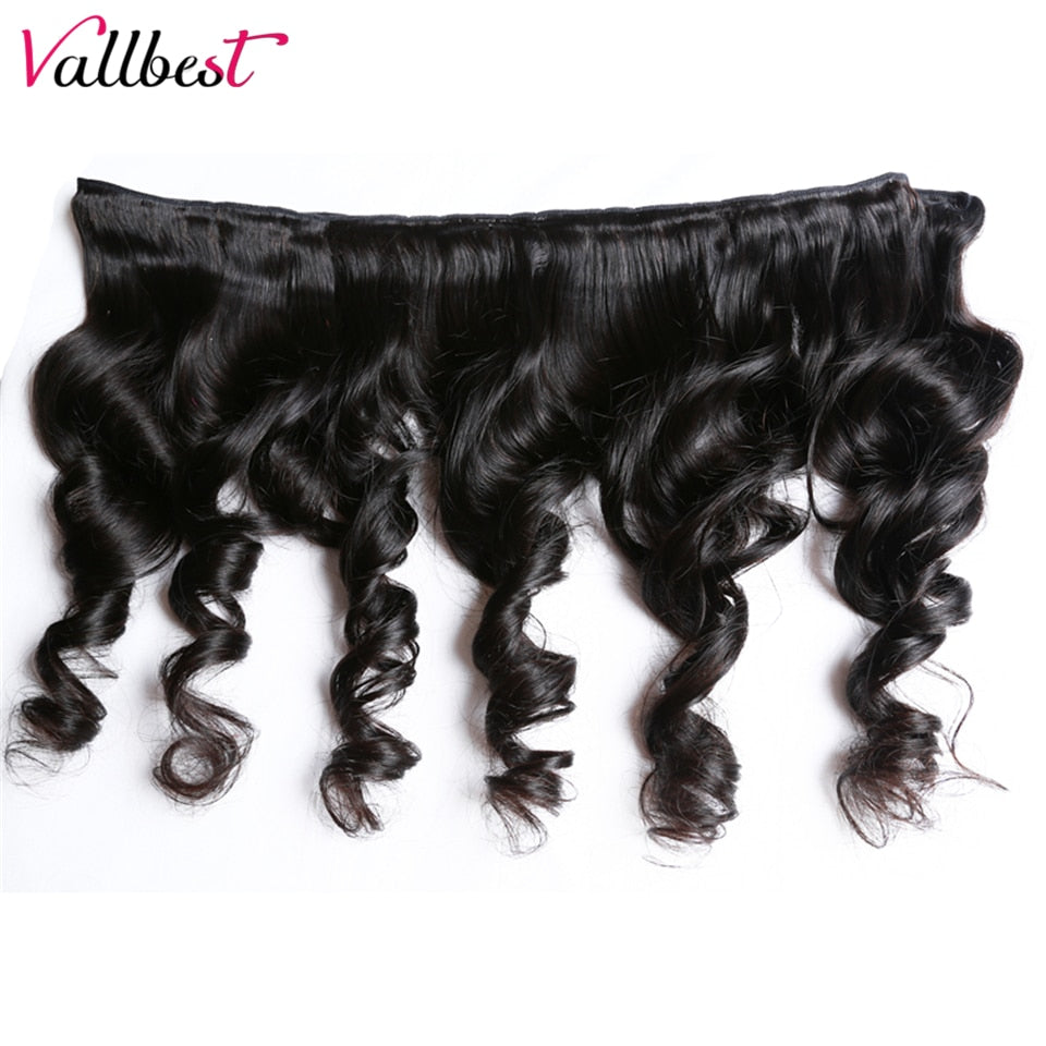 Natural Black 1/3/4pcs/Lot 100% Human Hair Bundles Remy Hair Extensions